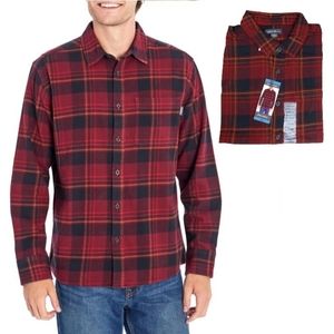 NWT Eddie Bauer Dark Berry Bristol Flannel Shirt